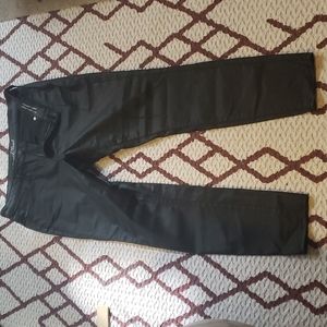 Universal Thread Black Leather-look Skinny Jeans, Size 12
